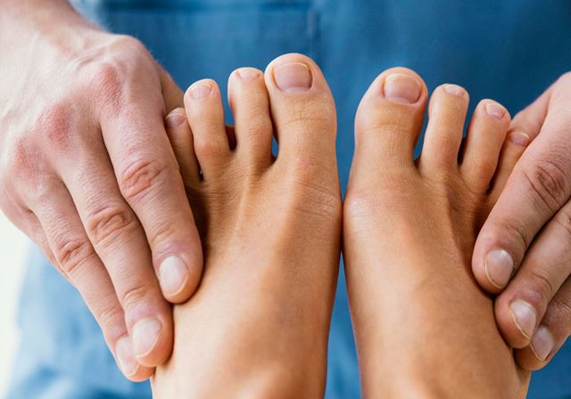 Initial checking of foot